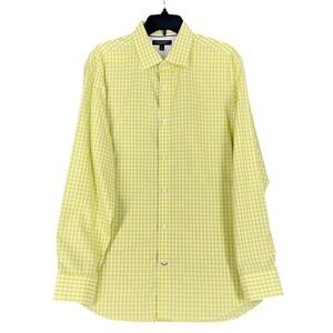 Banana Republic Shirt Mens L Slim Fit Non Iron Check Business Casual Minimalist